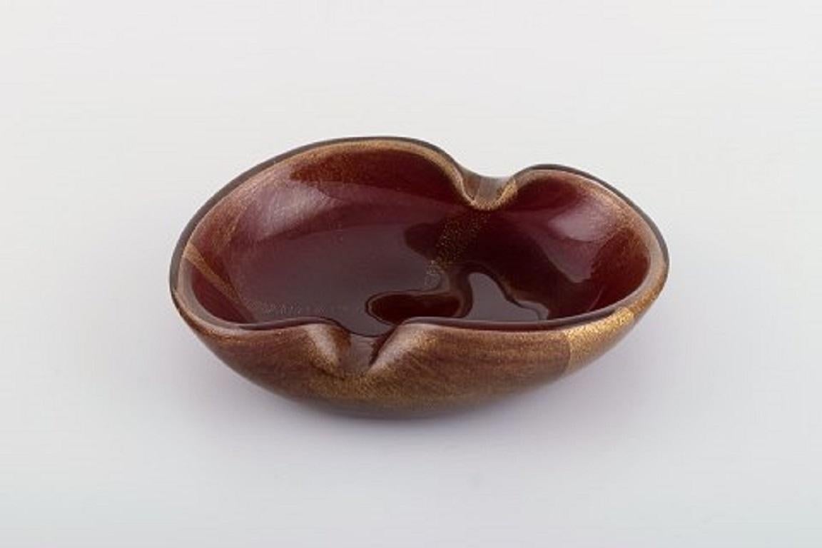 Three Organically Shaped Murano Bowls in Mouth Blown Art Glass, Italian Design In Excellent Condition For Sale In København, Copenhagen