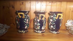 Three Oriental Style English Vases