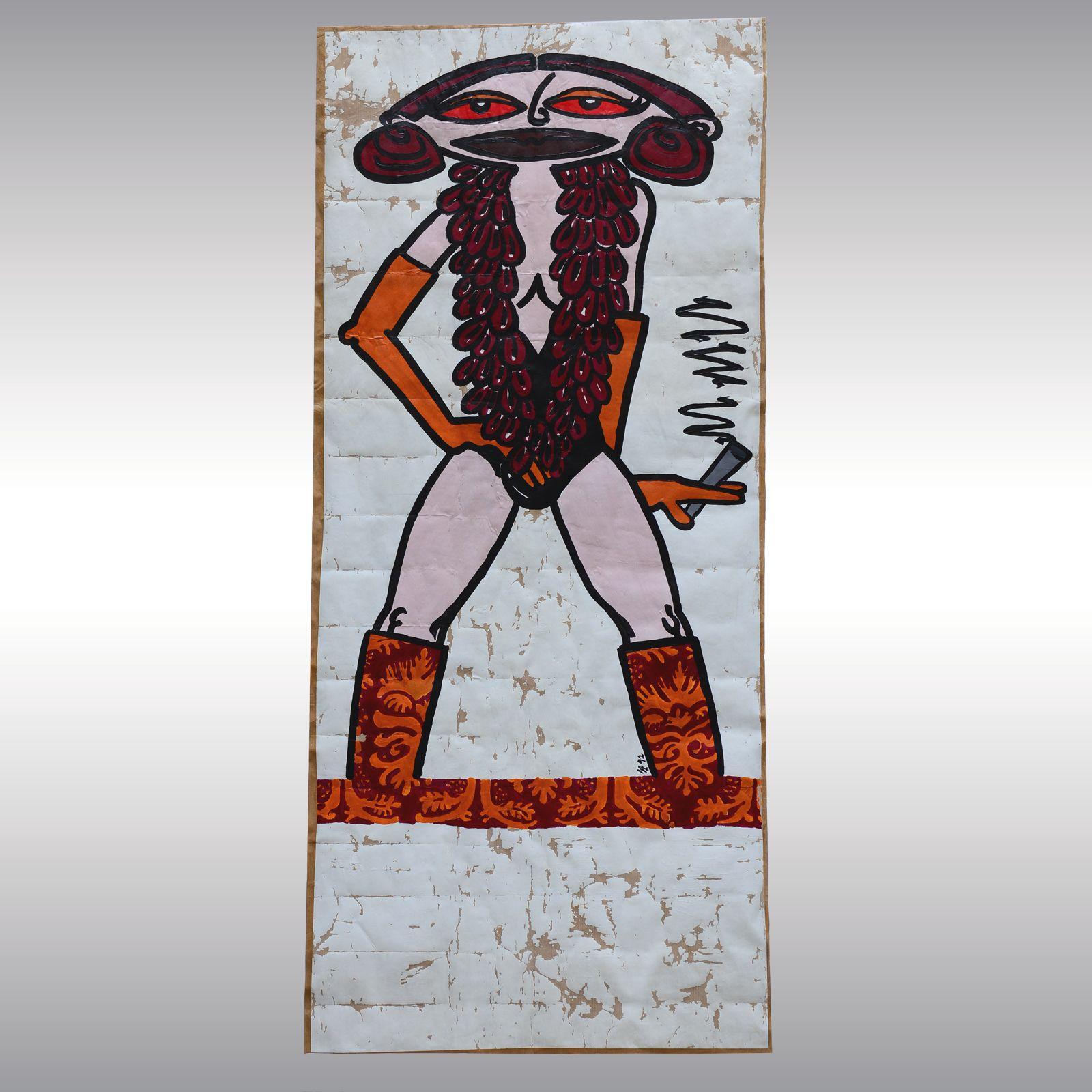 Originale P. Szekely-Gemälde von 1992 für Emilio Pucci, Original (Moderne) im Angebot