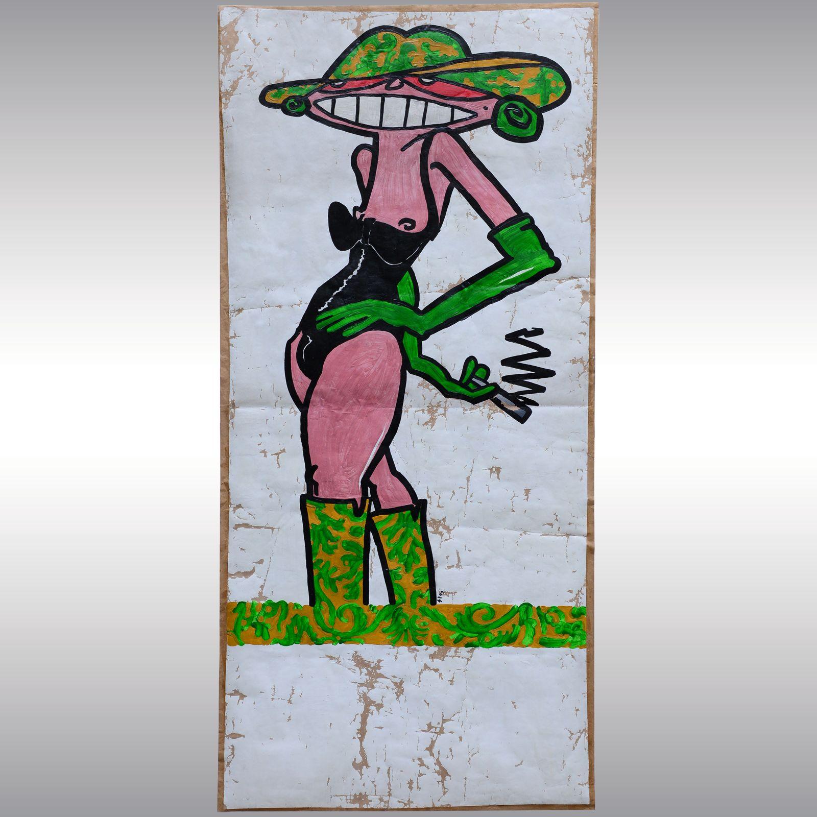 Originale P. Szekely-Gemälde von 1992 für Emilio Pucci, Original (Österreichisch) im Angebot