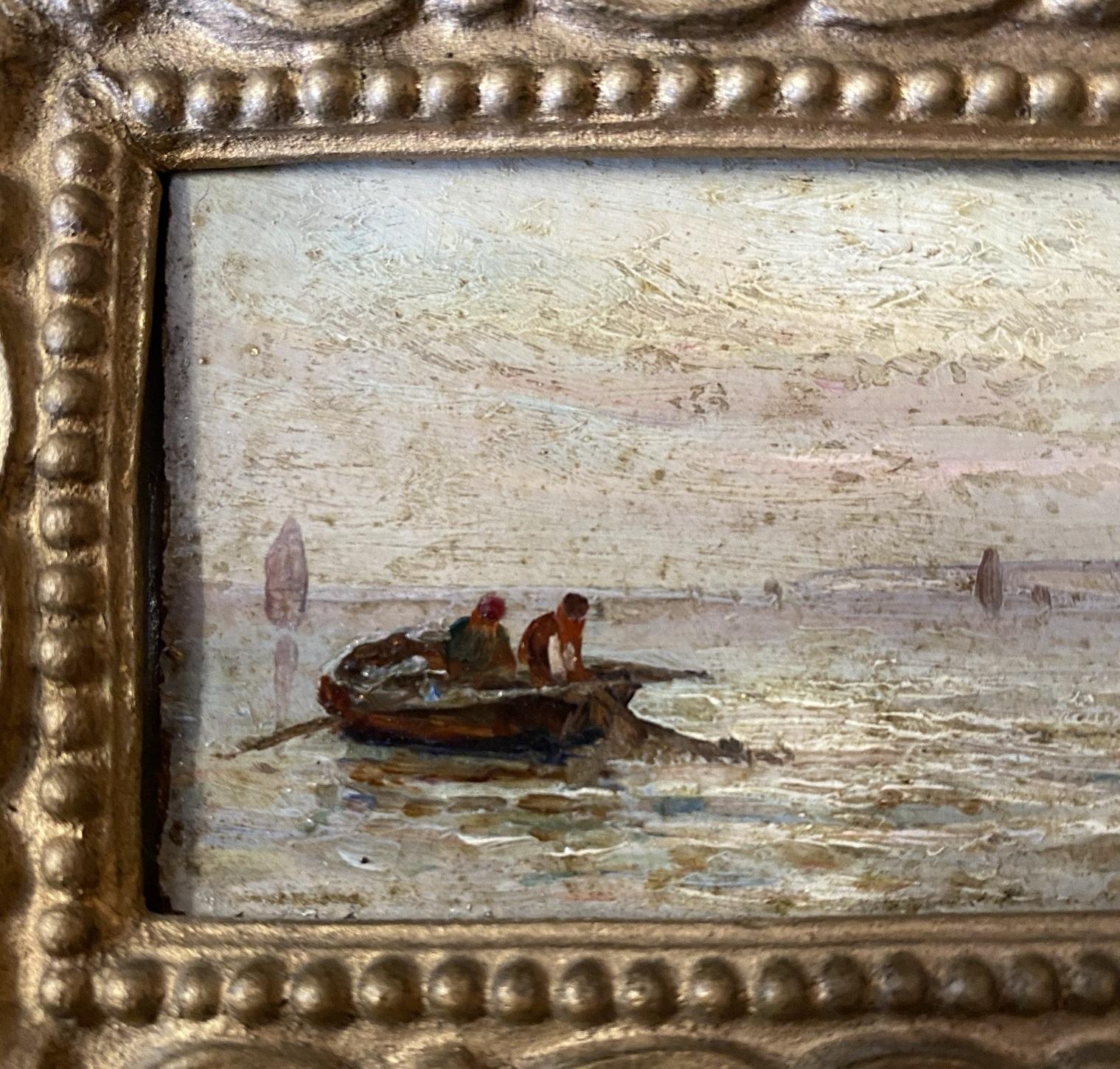 Trois peintures à l'huile originales de Gustave De Breanski signées « Minature » en vente 2