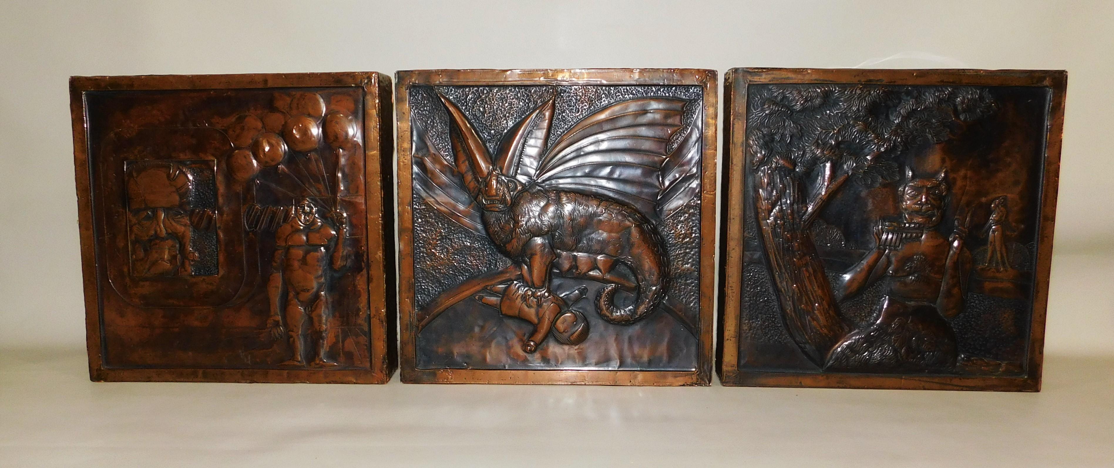 hammered copper art