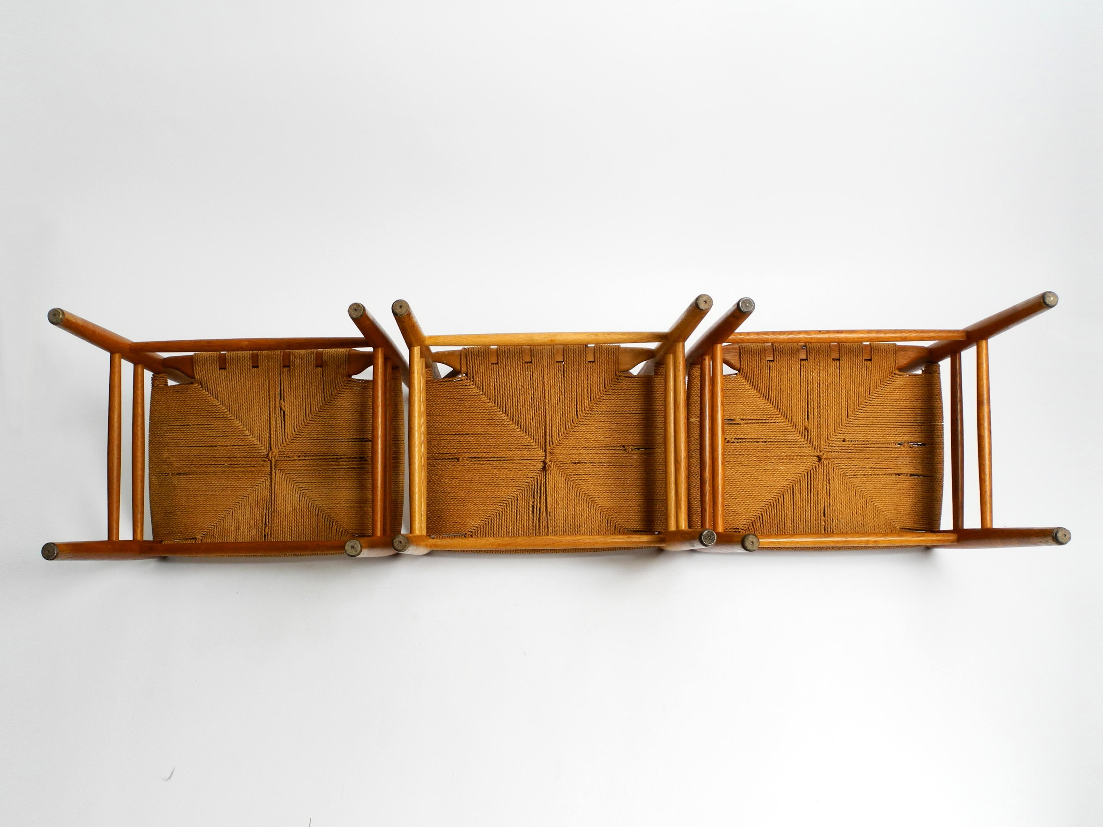 Three Original Mid Century Jørgen Bækmark J80 Teak Chairs for FDB Møbler Denmark 2