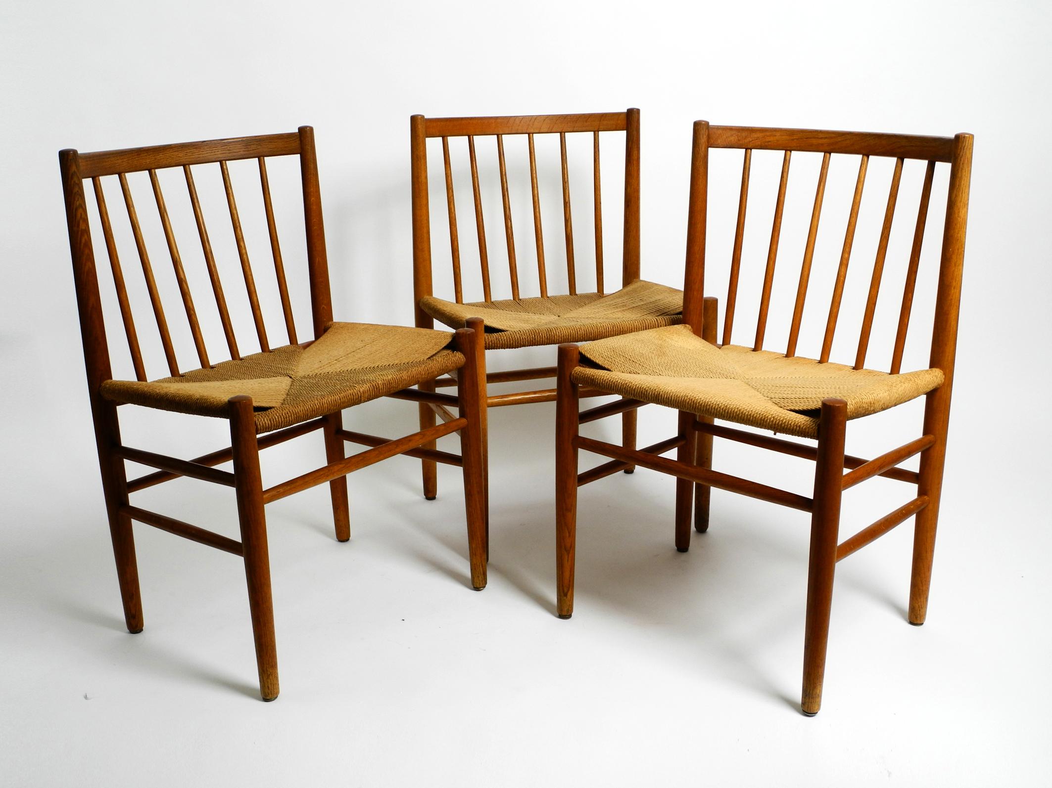 Mid-Century Modern Three Original Mid Century Jørgen Bækmark J80 Teak Chairs for FDB Møbler Denmark