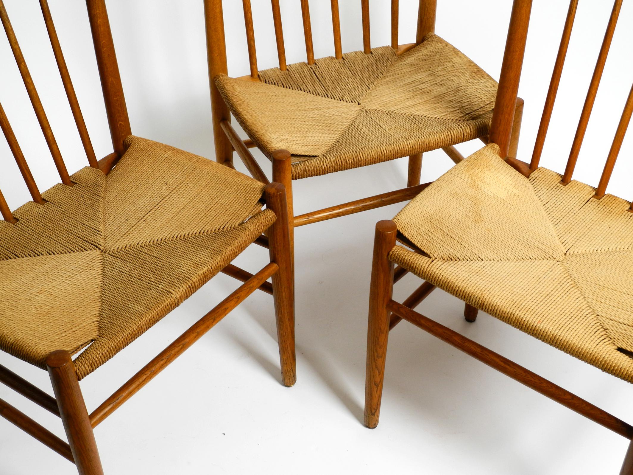 Mid-20th Century Three Original Mid Century Jørgen Bækmark J80 Teak Chairs for FDB Møbler Denmark