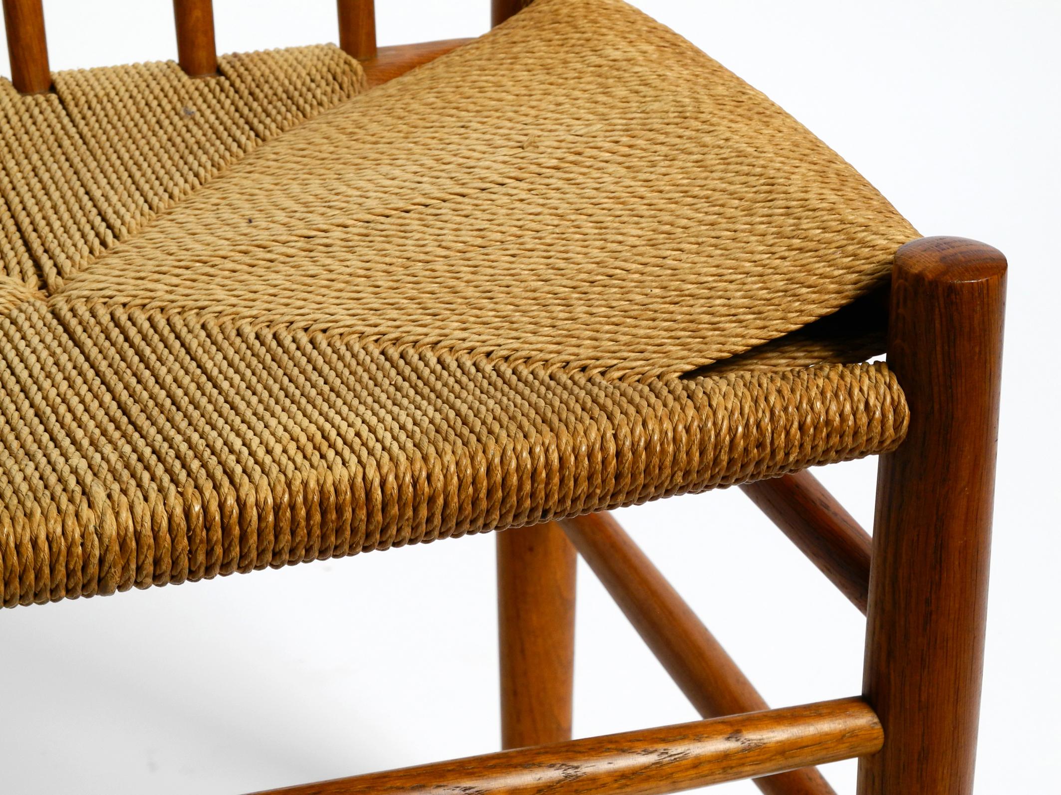 Cord Three Original Mid Century Jørgen Bækmark J80 Teak Chairs for FDB Møbler Denmark
