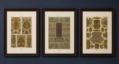 Three Original Renaissance Ornament Plates by Albert Racinet, 1873