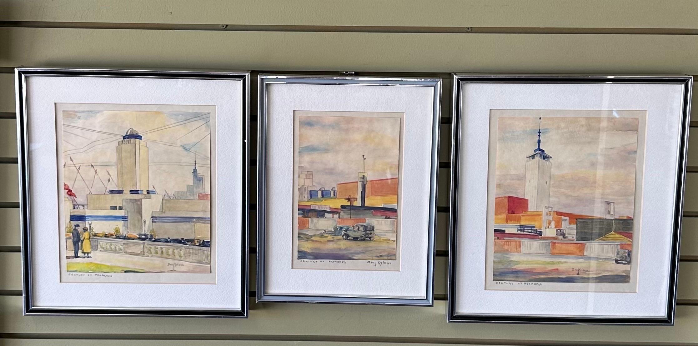 Three Original Watercolor Paintings 