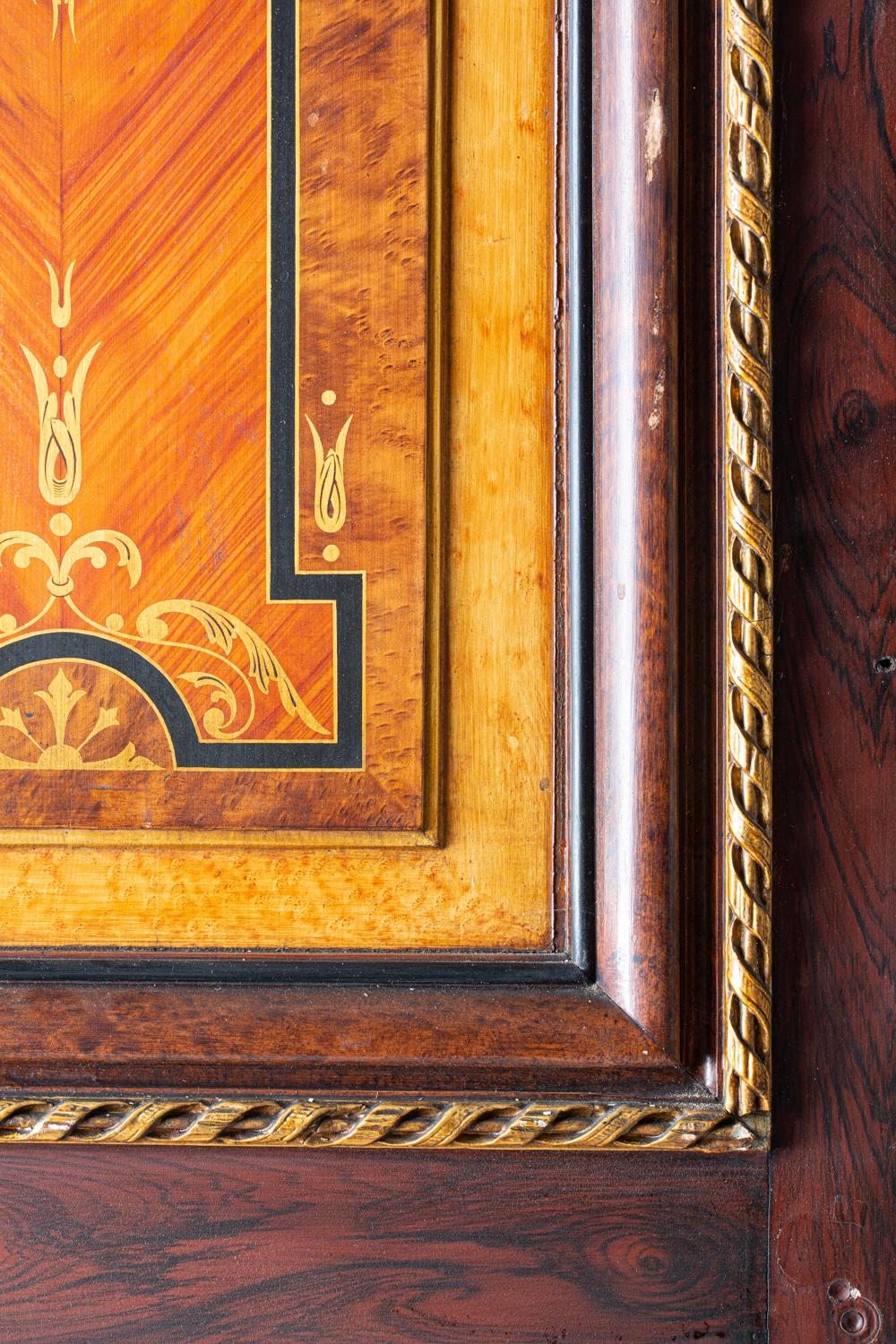 Wood Three Pairs of 19th Century Double-Doors Painted in Imitation of Marquetry For Sale
