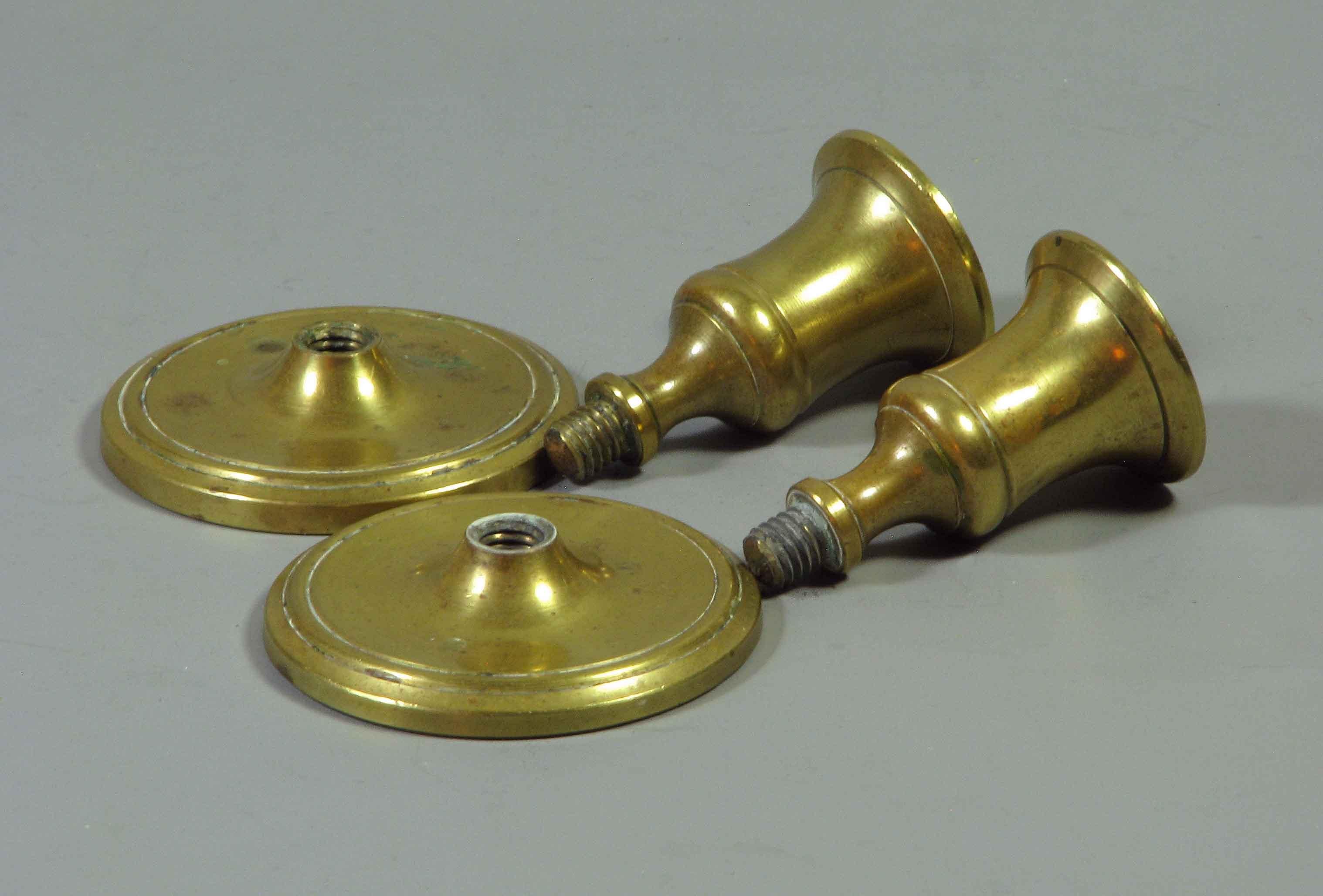 Three Pairs of Brass Candlesticks, 19th Century For Sale 4