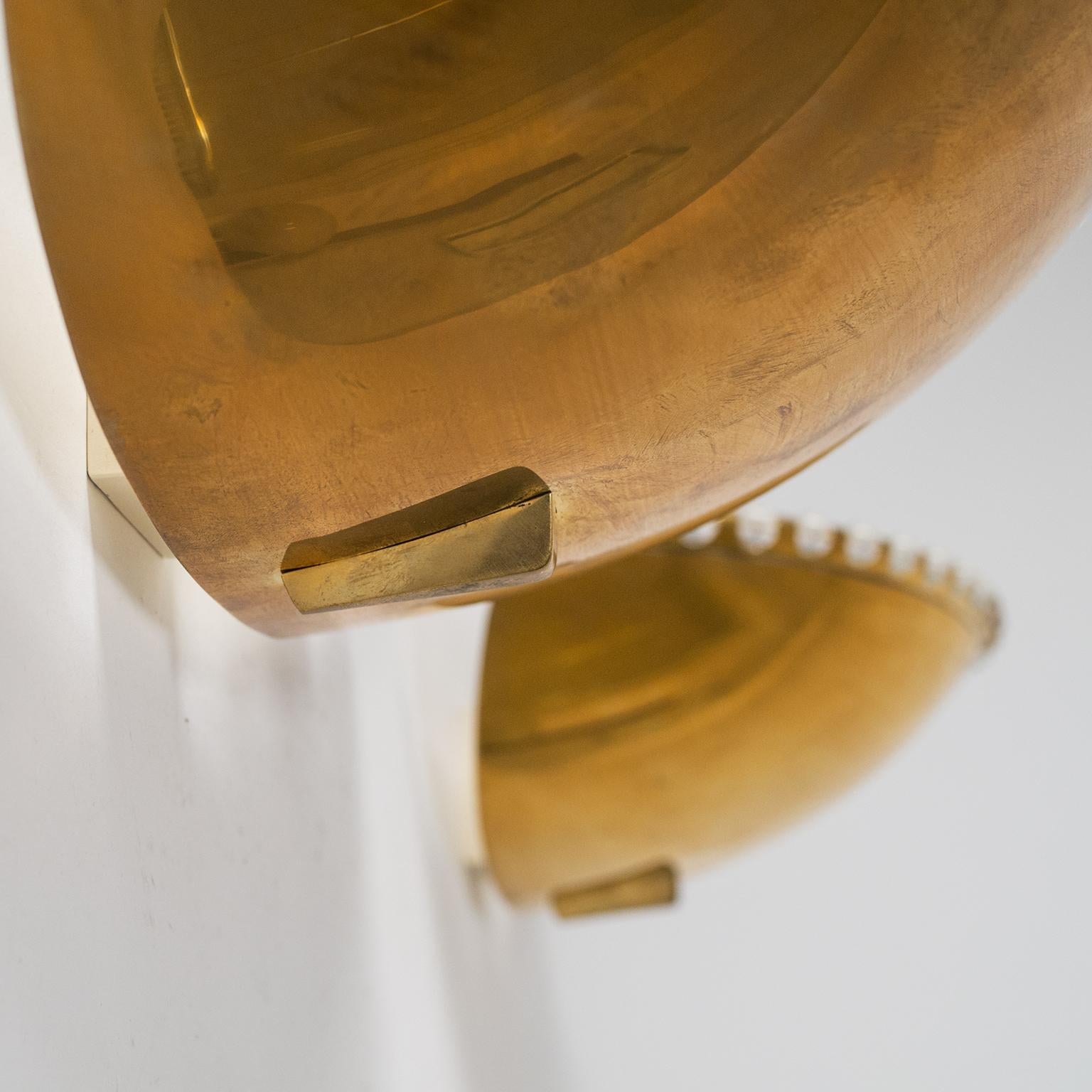 J.T. Kalmar Uplight Sconces, 1950s, Brass and Crystal Glass 5