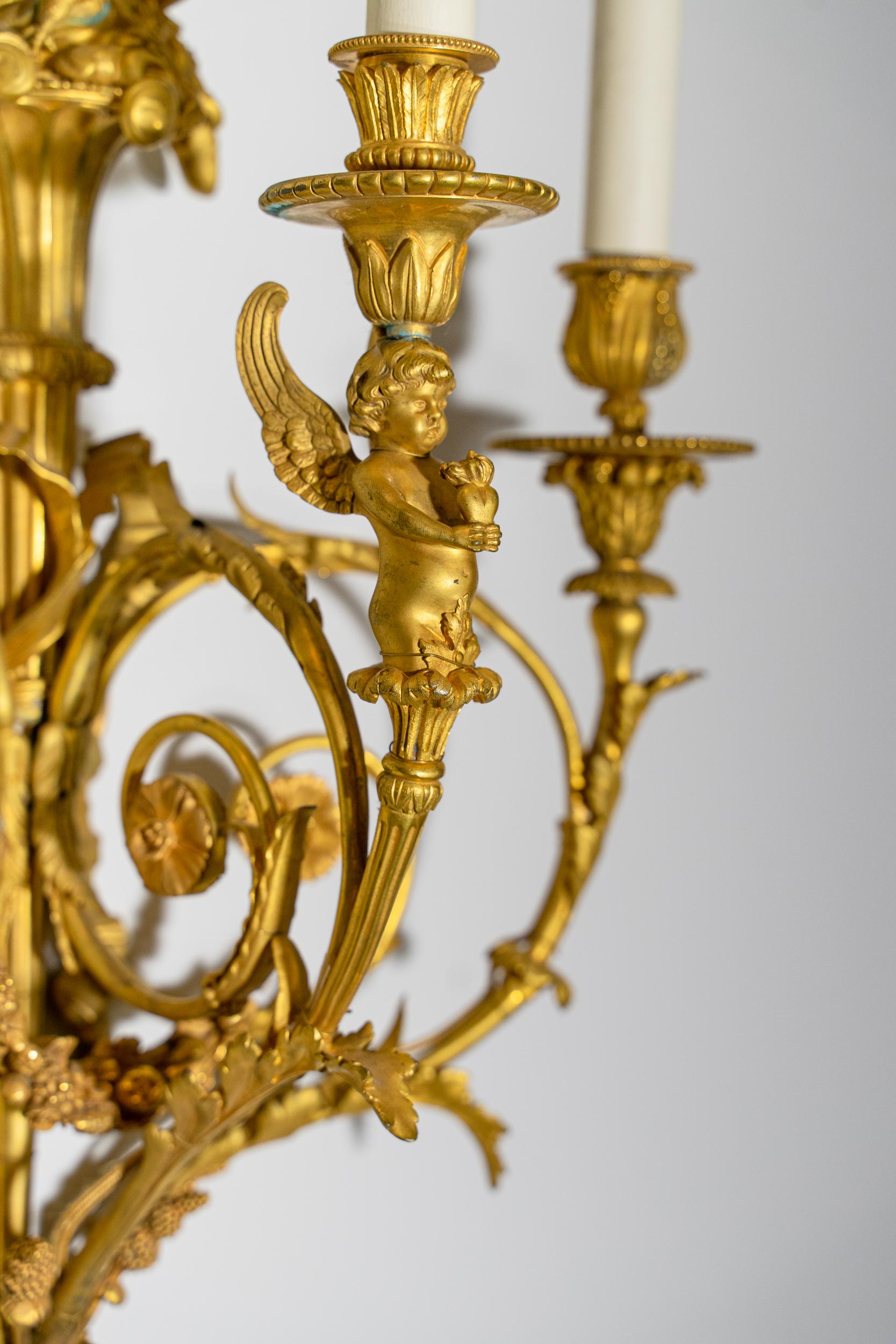 ITEM: THREE PAIRS OF THREE-LIGHT SCONCES
SPECIAL FEATURES: LOUIS XVI STYLE
MATERIAL: GILT BRONZE
NAPOLEON III PERIOD
DIMENSIONS: HEIGHT 70 CM, WIDTH 38CM

Louis XVI furniture is characterized by elegance and neoclassicism, a return to ancient Greek