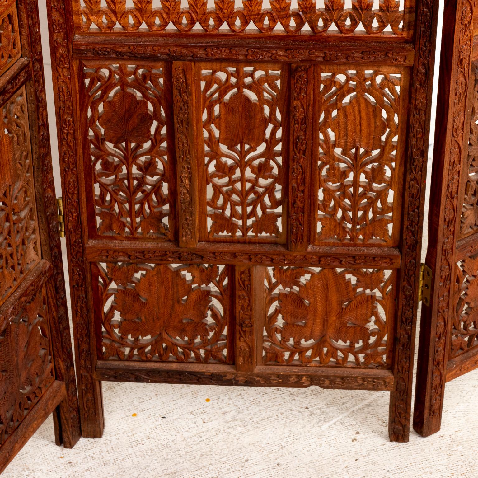 Three Panel Anglo-Indian Screen 4