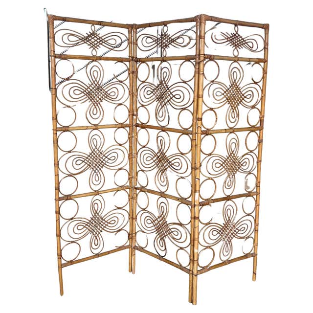 French Luxury Folding 3 Panel Screen, room divider For Sale at 1stDibs