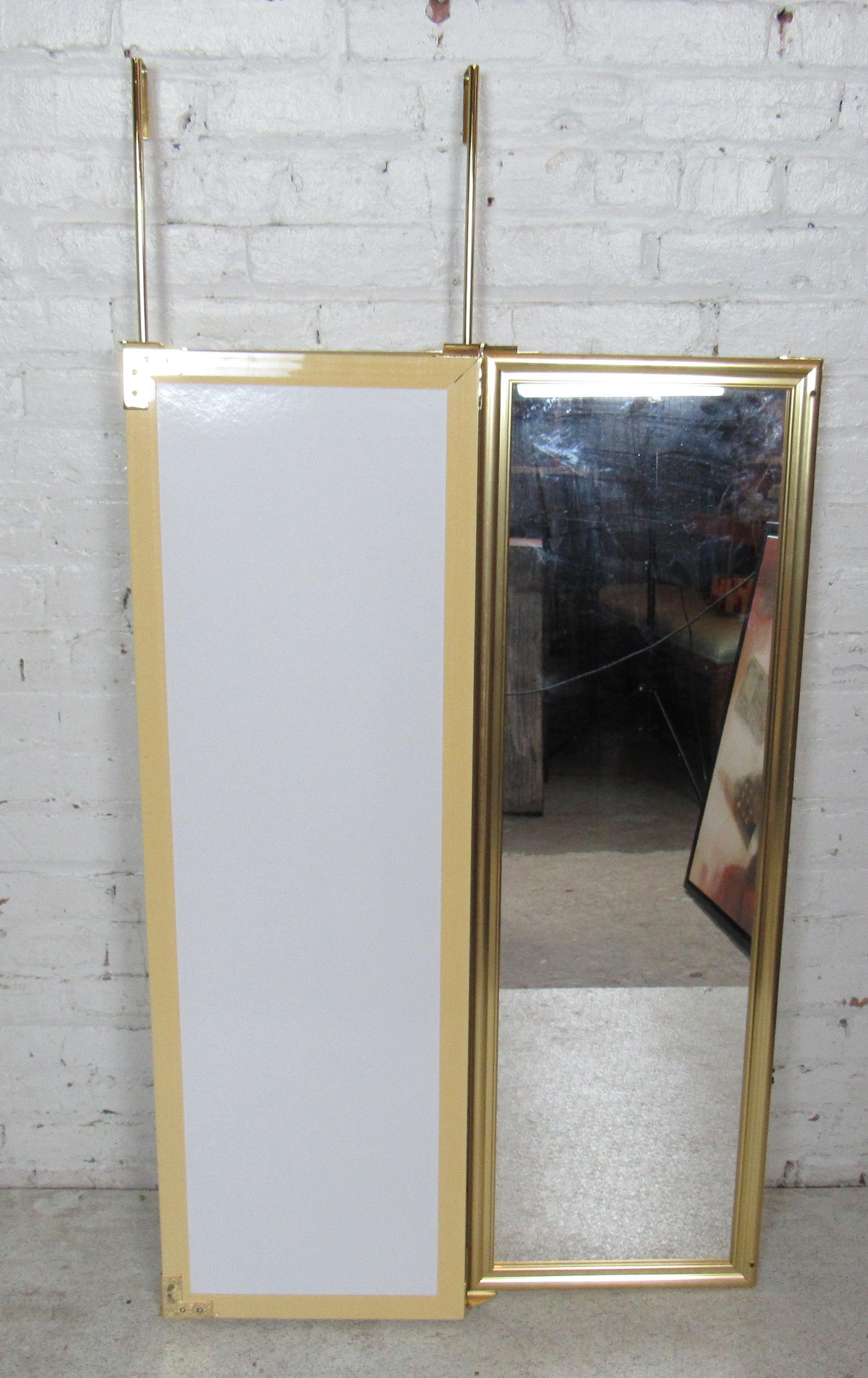 three mirrors on wall