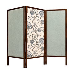 Three-Panel Screen in Rosewood & Upholstered Fabrics by Sergio Rodrigues, 1960s