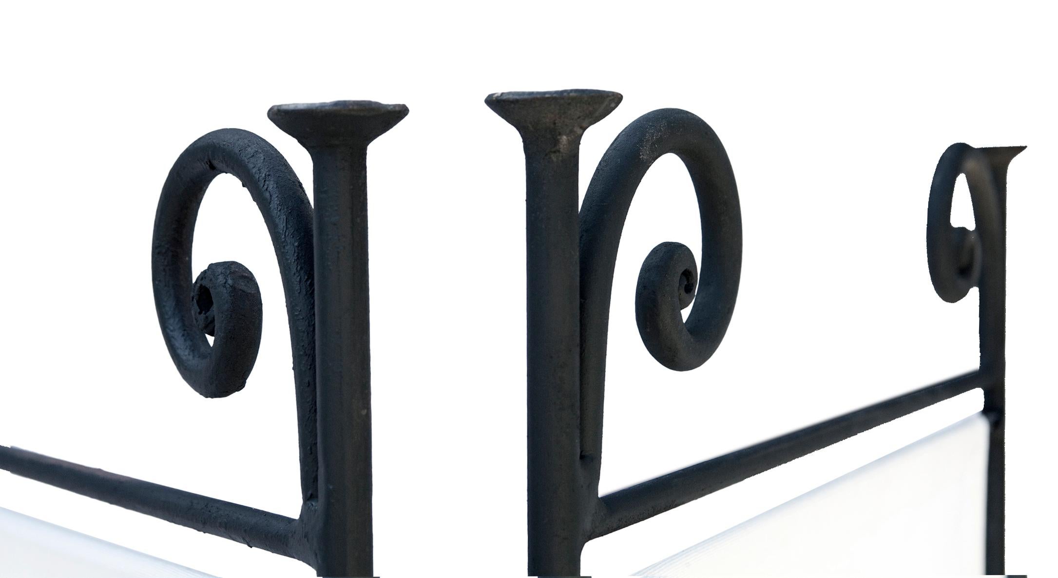 Three Paneled Wrought Iron Screen Indoor/Outdoor For Sale 1