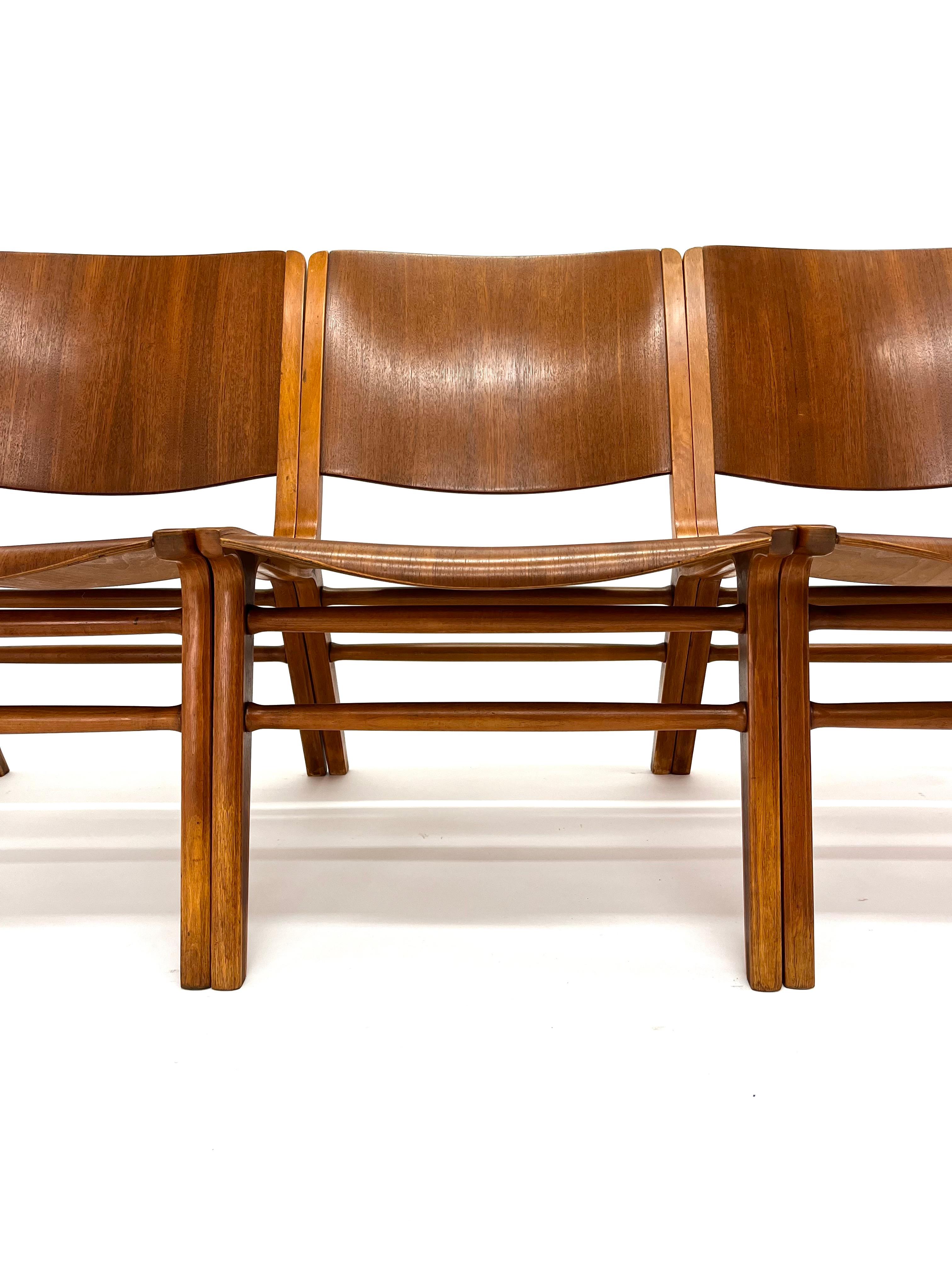 Three Part Ax Chair Bench by Peter Hvidt & Orla Mølgaard Nielsen 4