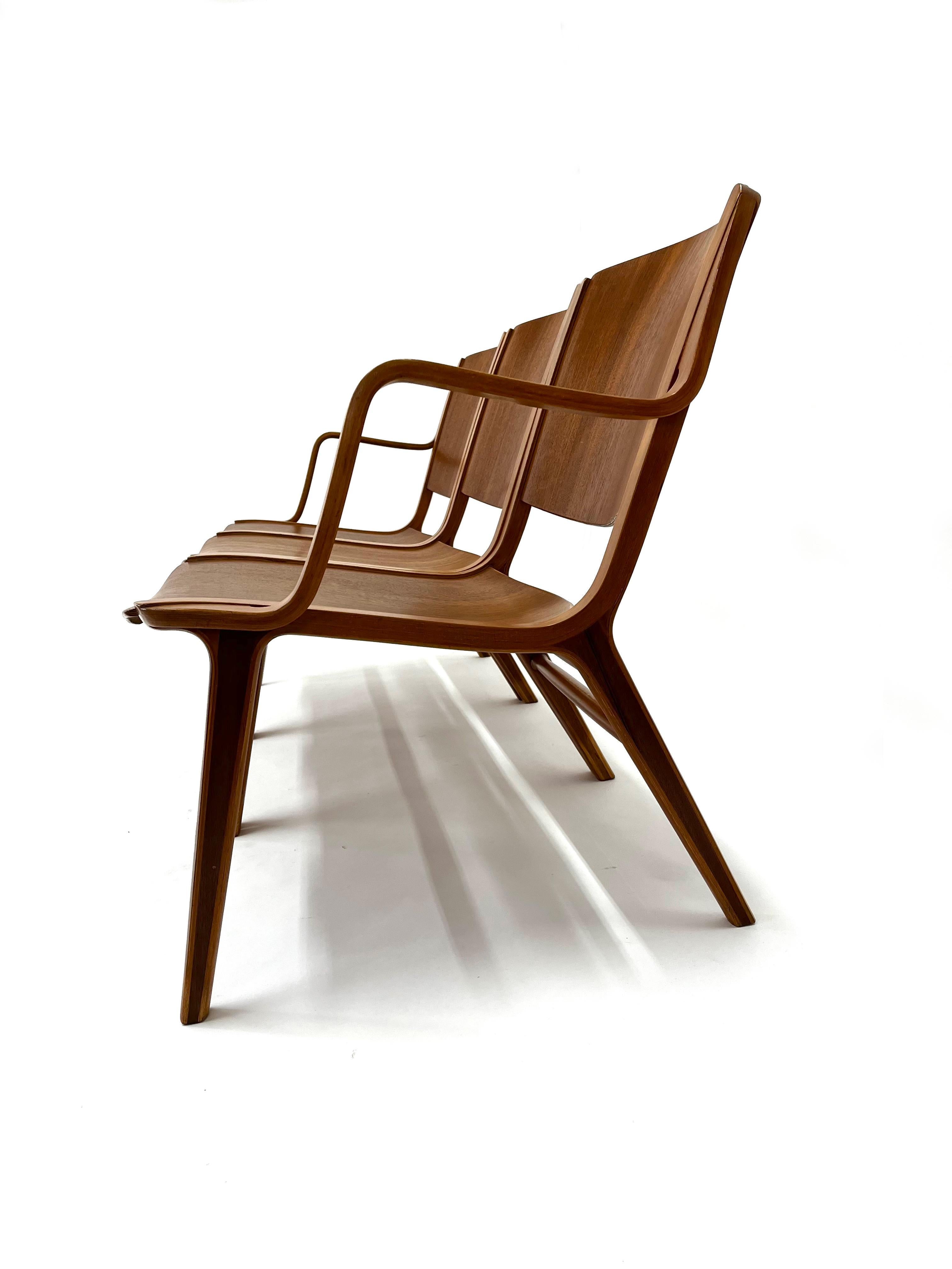 Three Part Ax Chair Bench by Peter Hvidt & Orla Mølgaard Nielsen 9