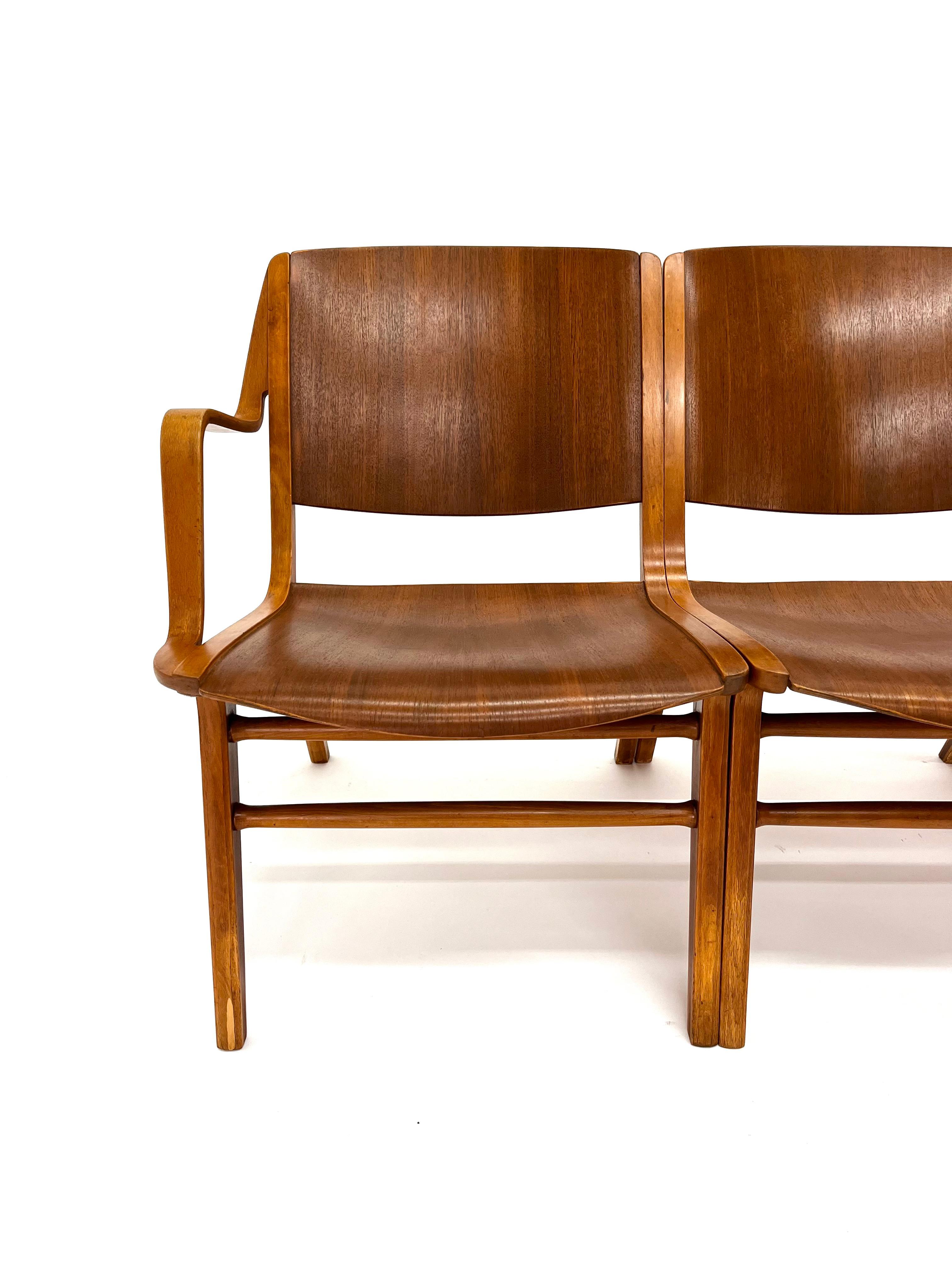 Dreiteilige Ax Chair Bank von Peter Hvidt & Orla Mølgaard-Nielsen (Moderne der Mitte des Jahrhunderts) im Angebot