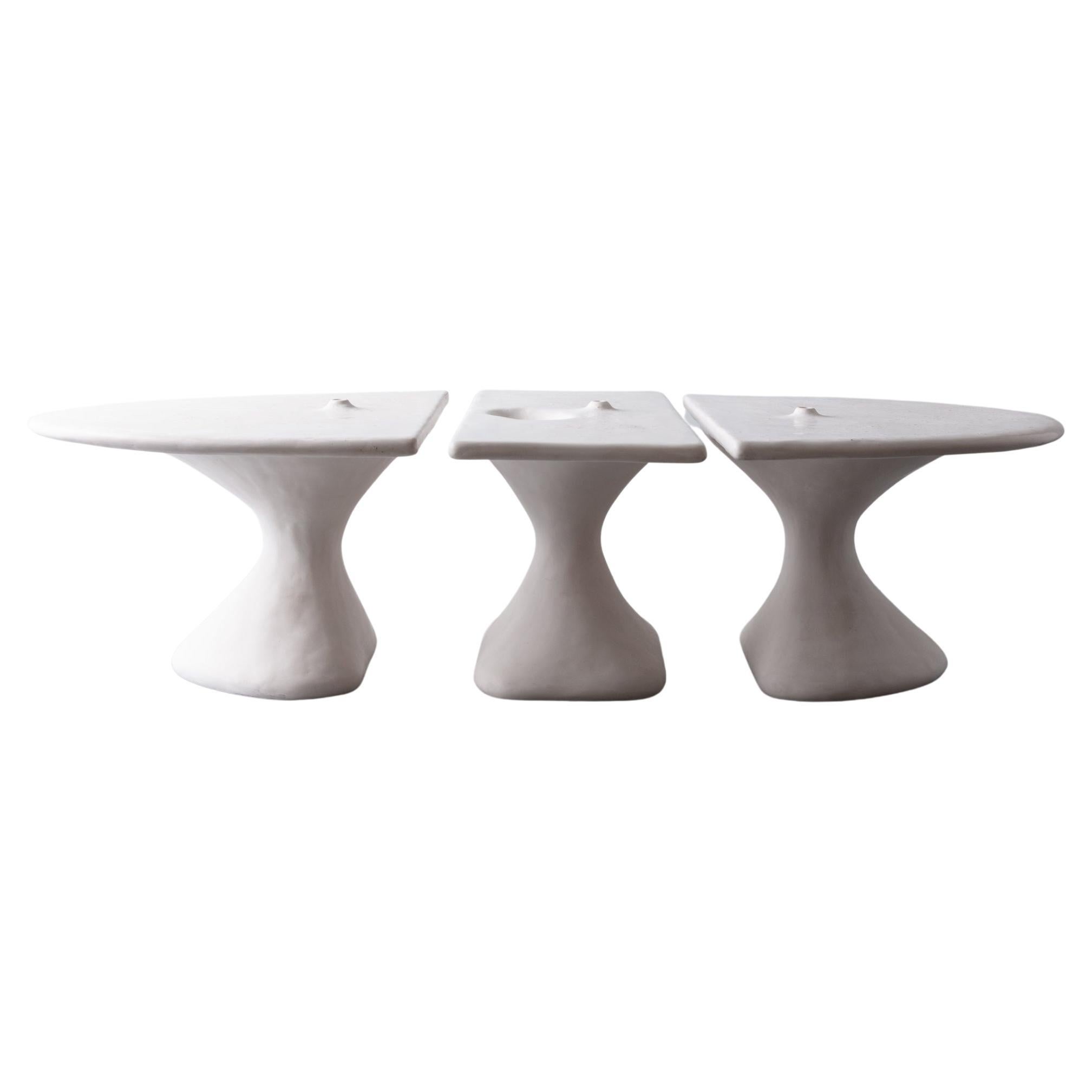 Three-part dining table by Rogan Gregory  For Sale