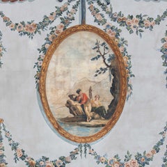Three-part painted wall panels, Italy or France, 2nd Half of the 19th Century