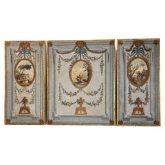 Three-part painted wall panels, Italy or France, 2nd Half of the 19th Century