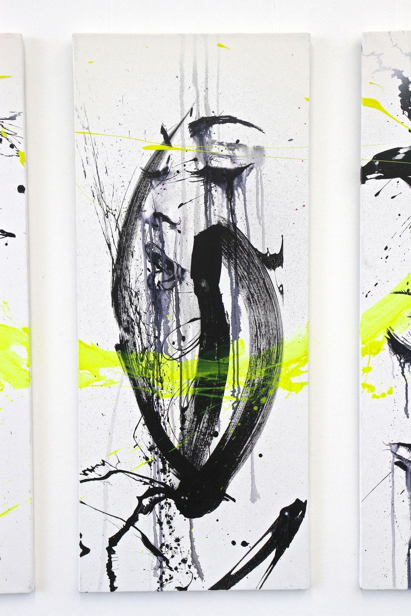 Hand-Painted Three-Part Painting 