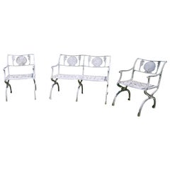 Three Pc. Molla Seahorse Garden Patio Poolside Suite Loveseat and Two Armchairs