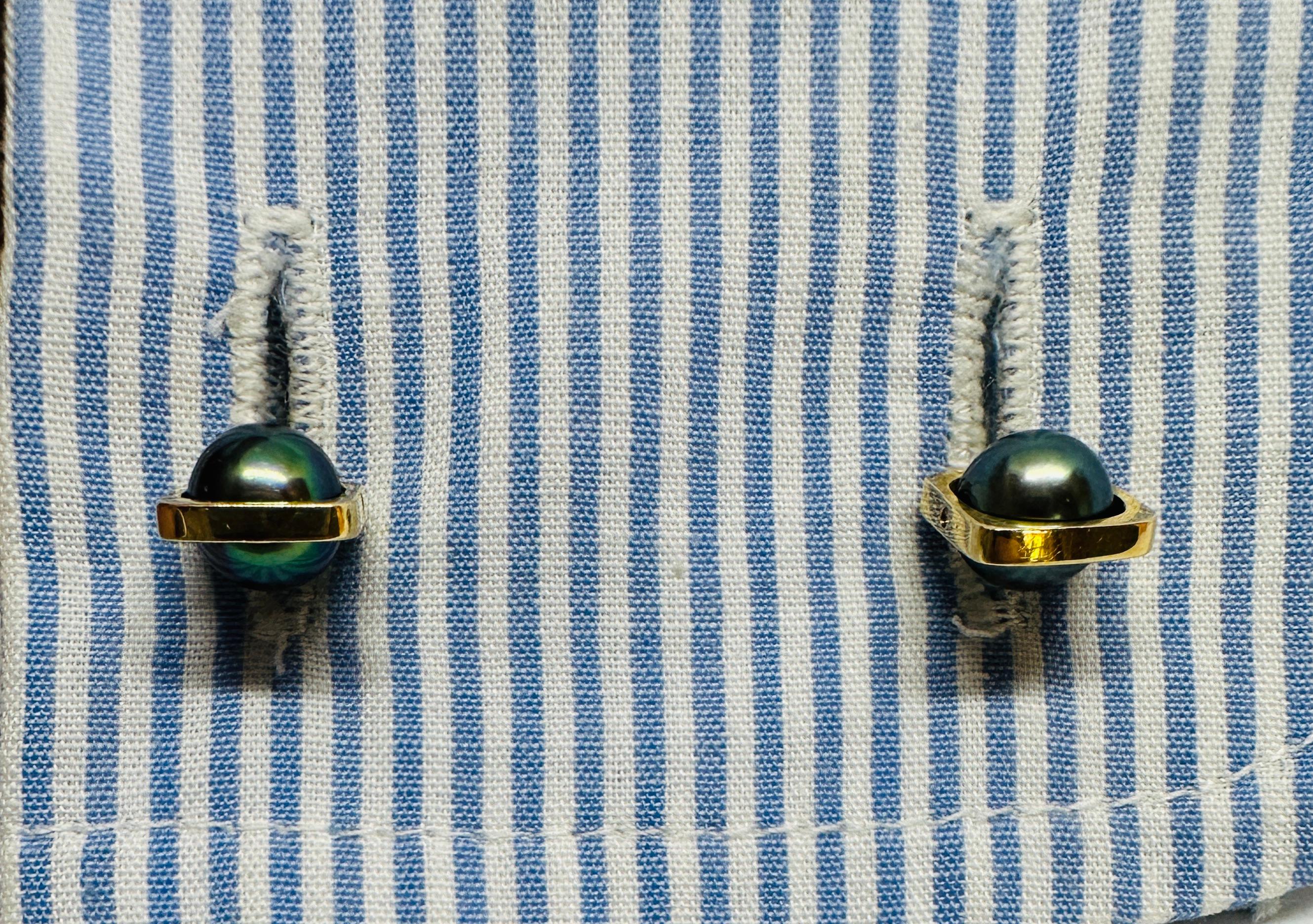Manschettenknöpfe „Three Pearls“ von Jean Dinh Van für Pierre Cardin  im Angebot 1