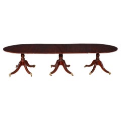 Three Pedestal Georgian Dining Table