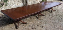 Three Pedestal Mahogany Dining Table