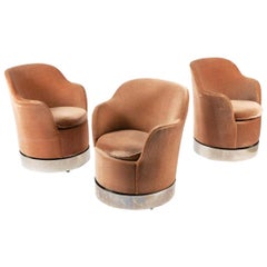 Vintage Three Philip Enfield Swivel Chairs