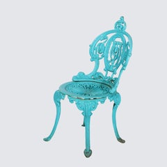 Three-Piece Antique Atlanta Stove Works Cast Iron Garden Set Signed C1900