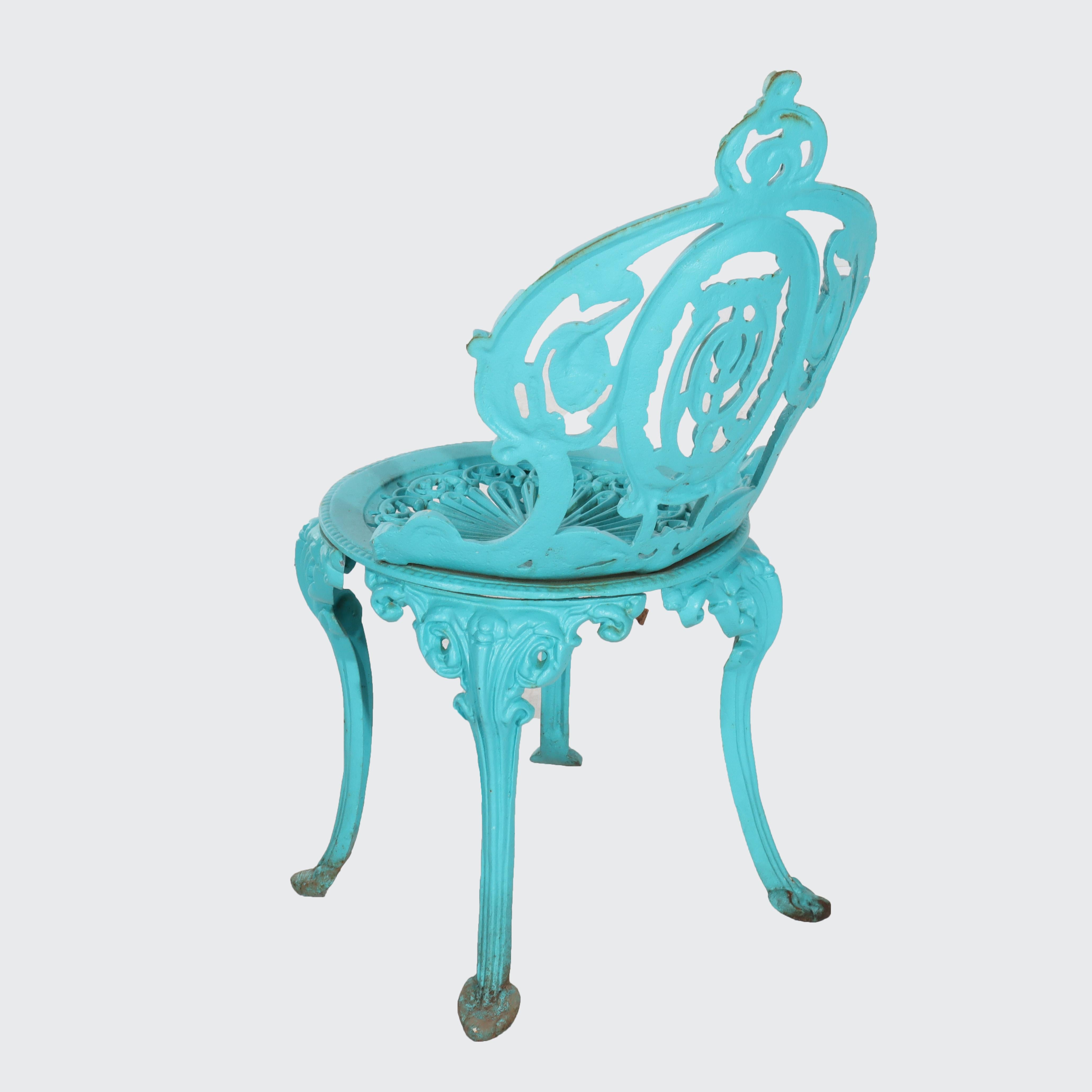 Three-Piece Antique Atlanta Stove Works Cast Iron Garden Set Signed C1900 For Sale 1