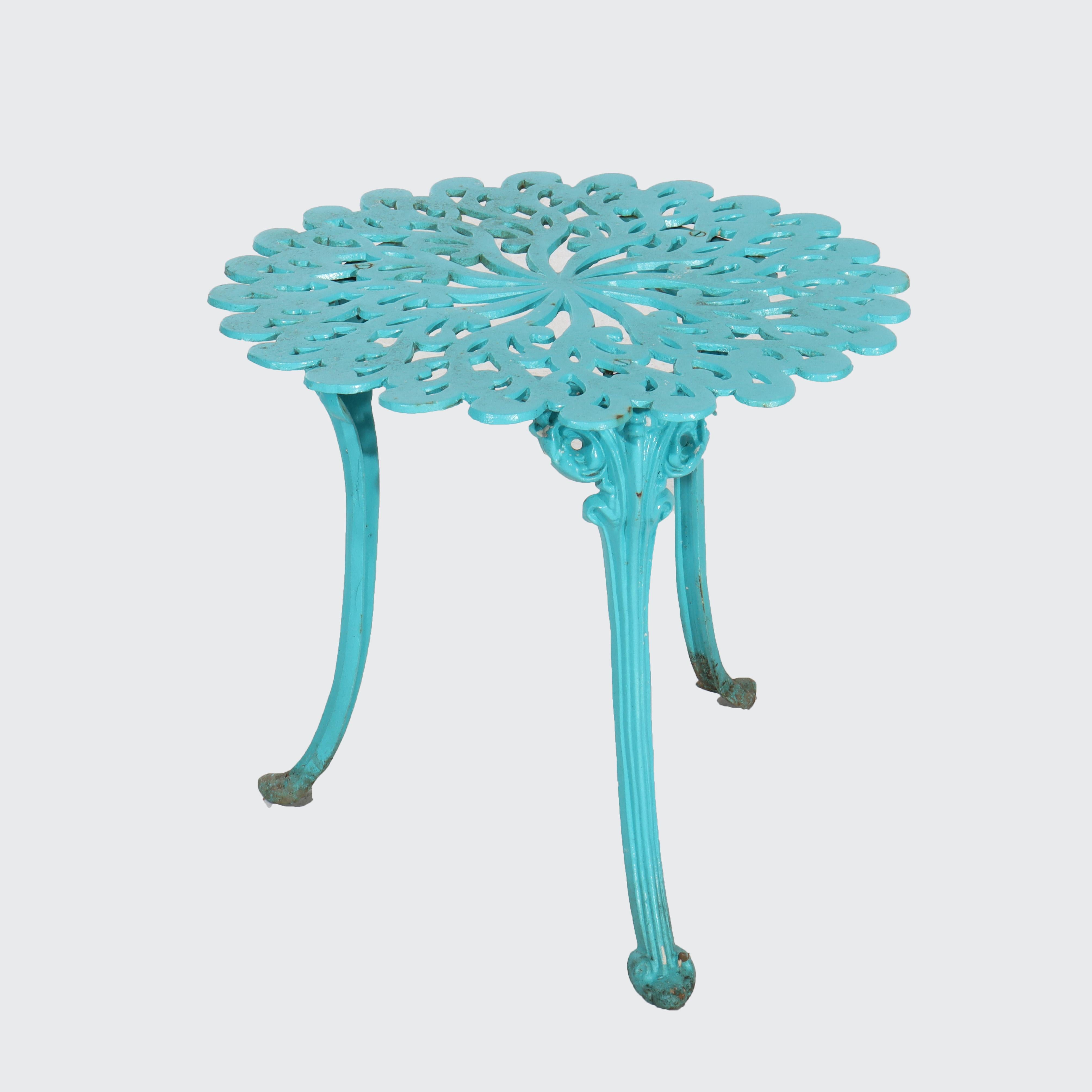 Three-Piece Antique Atlanta Stove Works Cast Iron Garden Set Signed C1900 For Sale 2