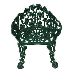 Three-Piece Antique Cast Iron Grape & Leaf Garden Set C1930