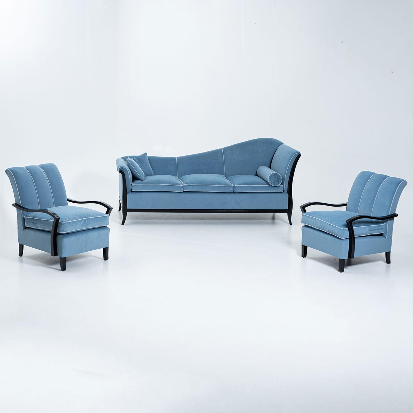 Art déco Ensemble de trois sièges Art Déco, années 1920 en vente