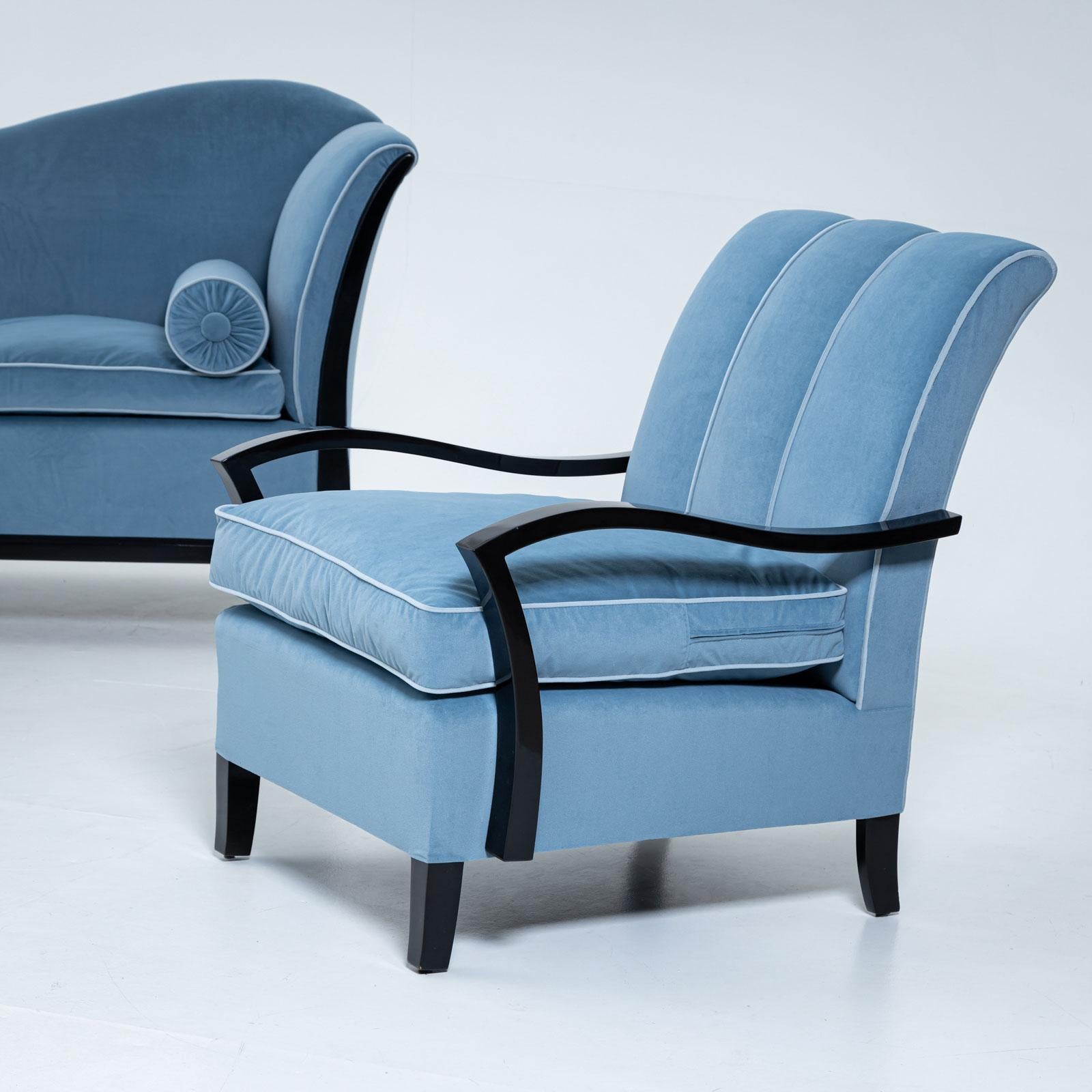italien Ensemble de trois sièges Art Déco, années 1920 en vente