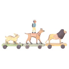 Three Piece Child's Circus Train Toys