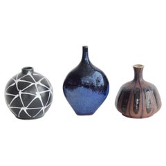 Three Piece Collection of Diminutive Stoneware Vessels