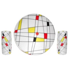 Three-Piece Light Set with Mondrian Style Design