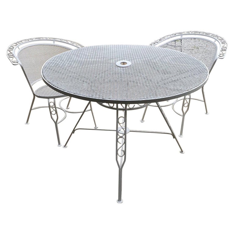 ThreePiece MidCentury Modern Russell Woodard Style Patio Dining Set