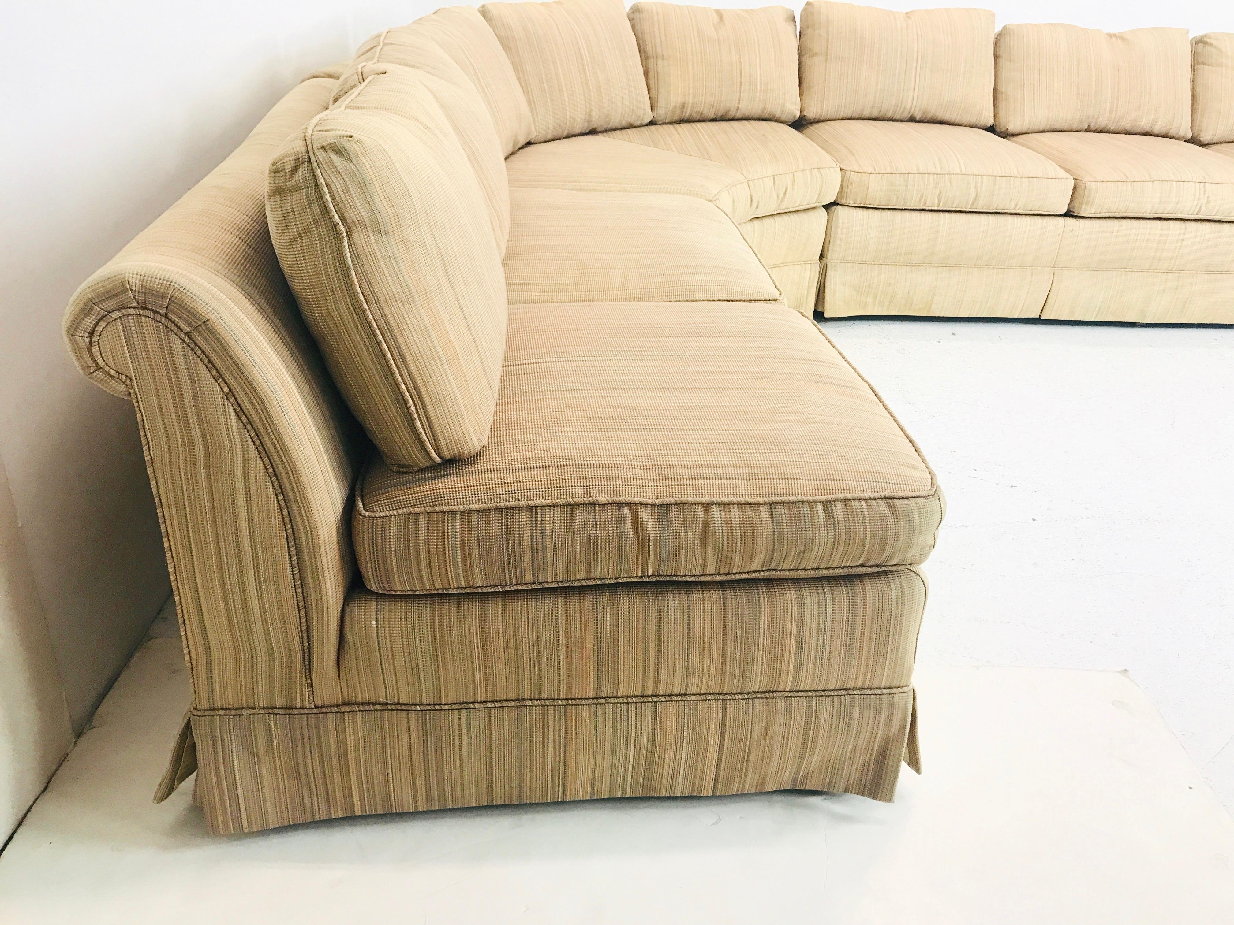 20th Century Three-Piece Midcentury Slipper Sofa by Baker