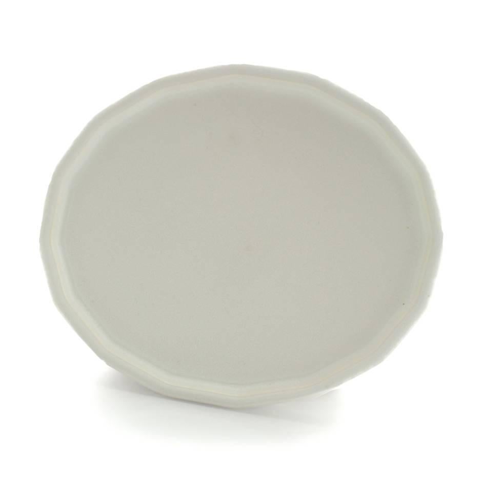 American Three-Piece Place Setting for 8 Matte White Dinnerware Setting Modern Porcelain For Sale