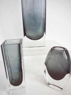 Vintage Collection Smoked Glass from Lindshammer and Kaj Franck for Nuutajarvi
