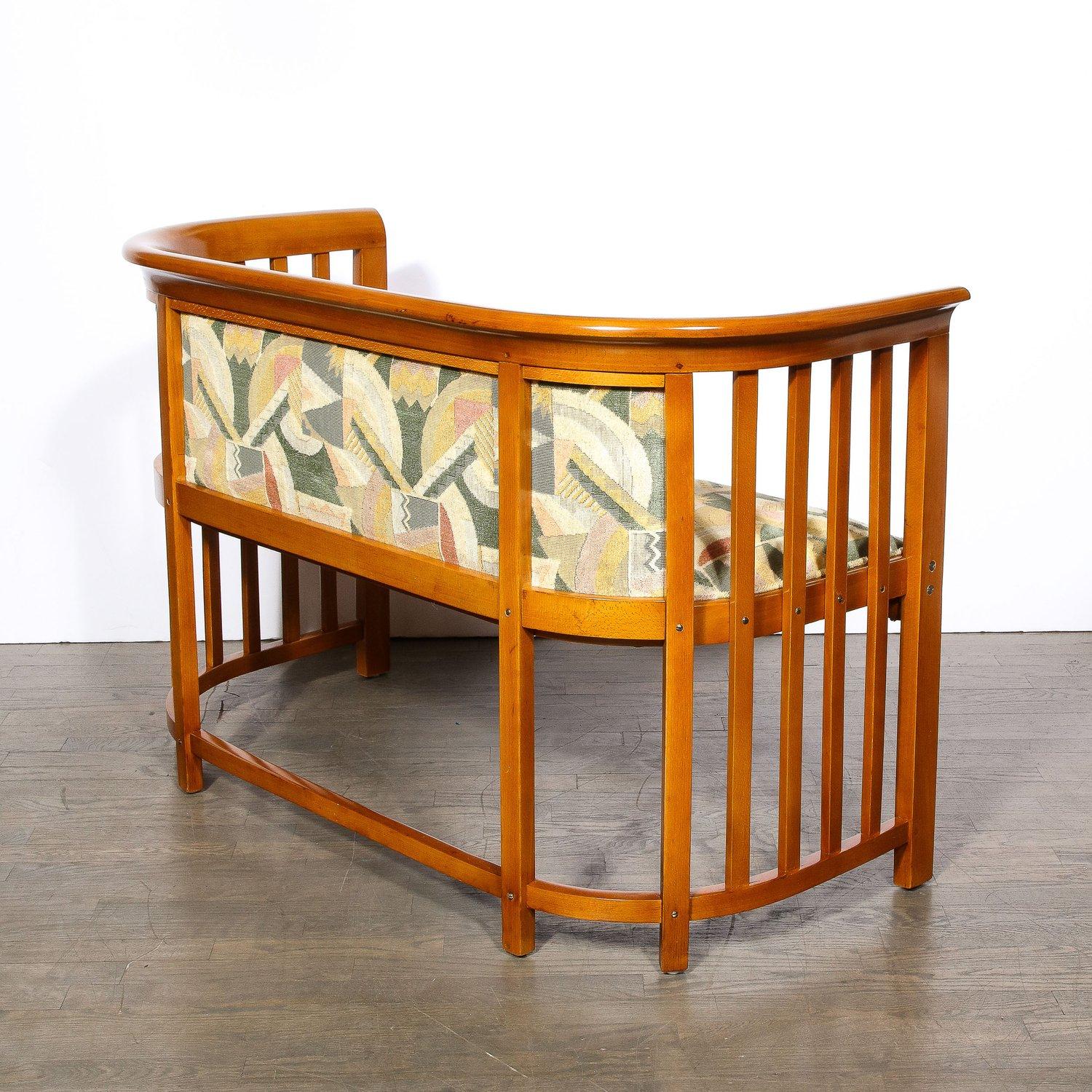 Ensemble de trois pièces de Josef Hoffmann avec cadre en hêtre et tissu Clarence House  en vente 12