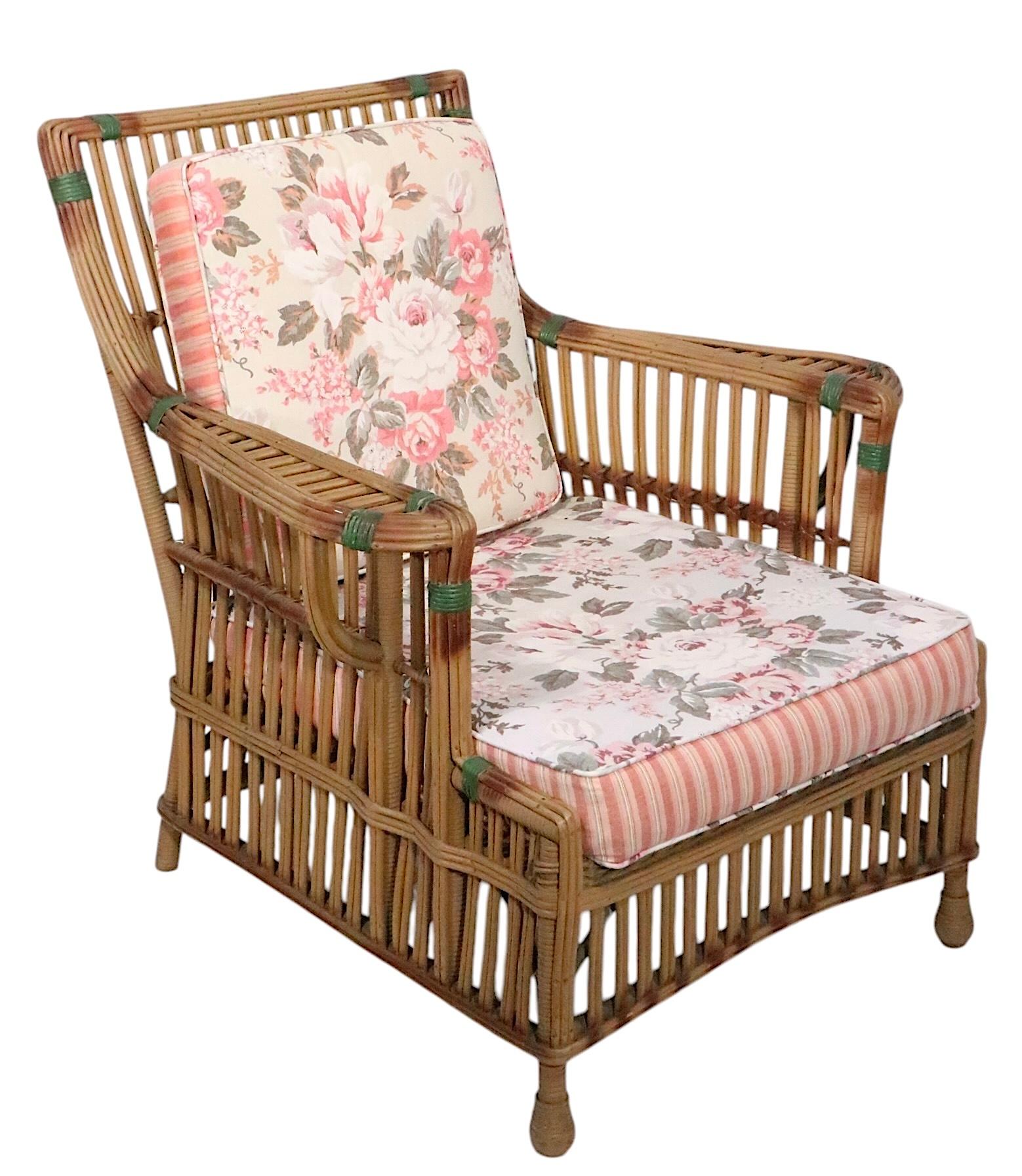 Ensemble de trois pièces de canapés Art Déco en osier fendu et deux chaises longues en vente 8
