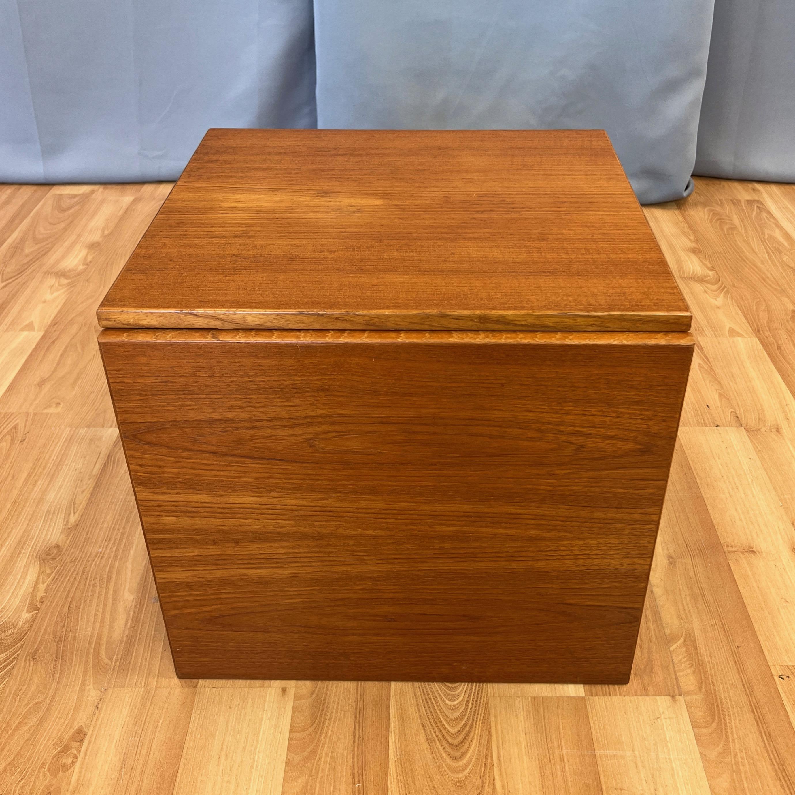 Kai Kristiansen Model 33 Teak Cube Nesting Tables Three-Piece Set, 1960s For Sale 8