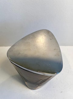 Cubitera de acero inoxidable y cristal de tres piezas de Georg Jensen